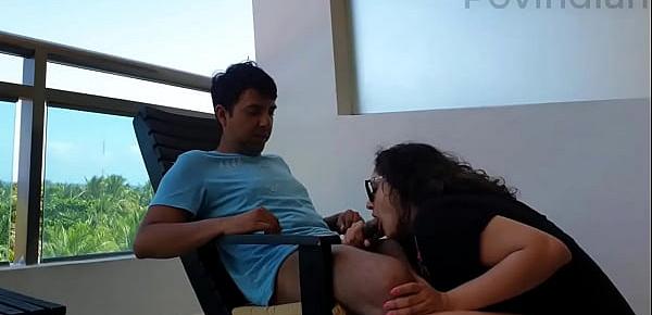  Outdoor risky sex in public POV Indian